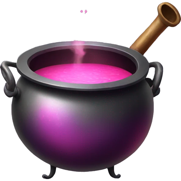  cauldron with pink potion emoji