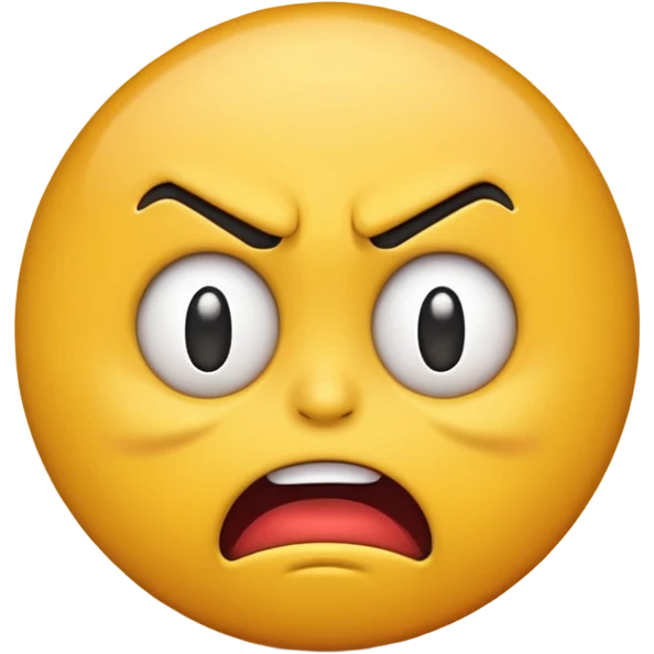 angry emoji with a confused, dumb, idiot expression emoji