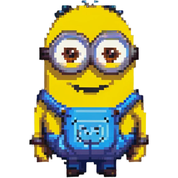 happy Minion pixel art character emoji