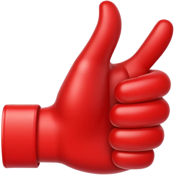 thumbs up emoji, positive and bold, apple style emoji