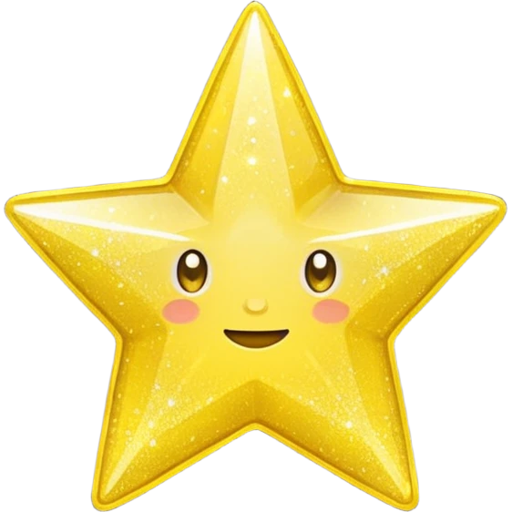 glitter yellow Star fire  emoji
