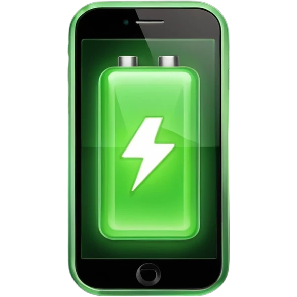 Green phone Battery symbol emoji