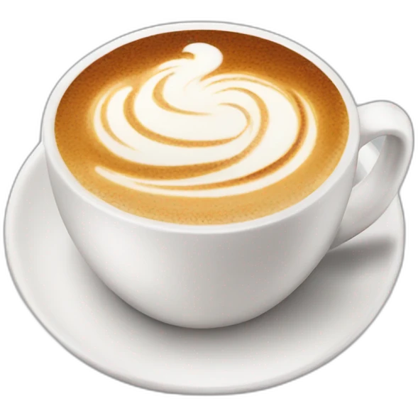 Cappuccino with cream emoji