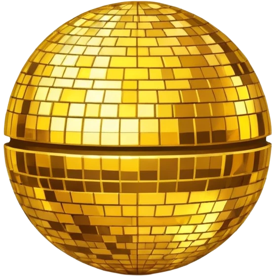 golden sparkling disco ball emoji