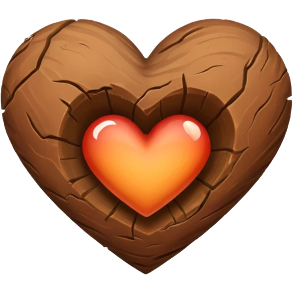 heart, natural earthy colours emoji
