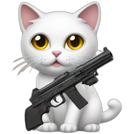 cat with gun emoji