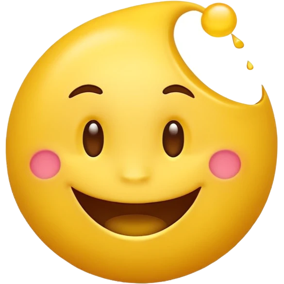 Animated happy yellow emoji, bouncing up and down in a loop. Smooth motion. White background. emoji