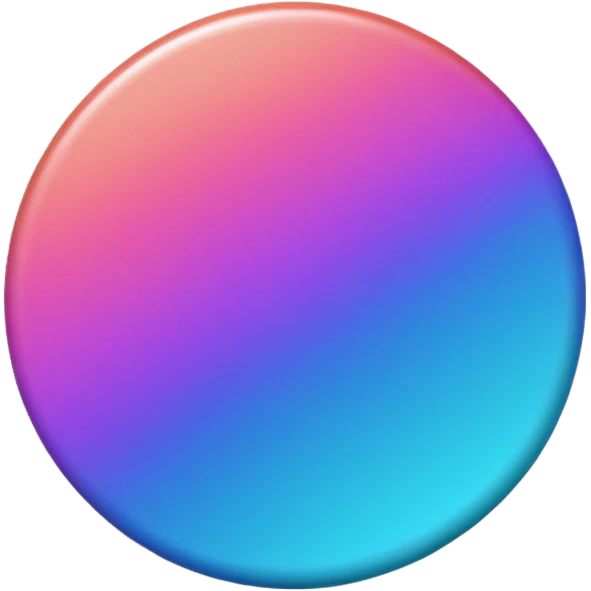 
One  Rotate 45 degree  coin color in in gradient of turquoise, blue, pink, purple, and coral emoji