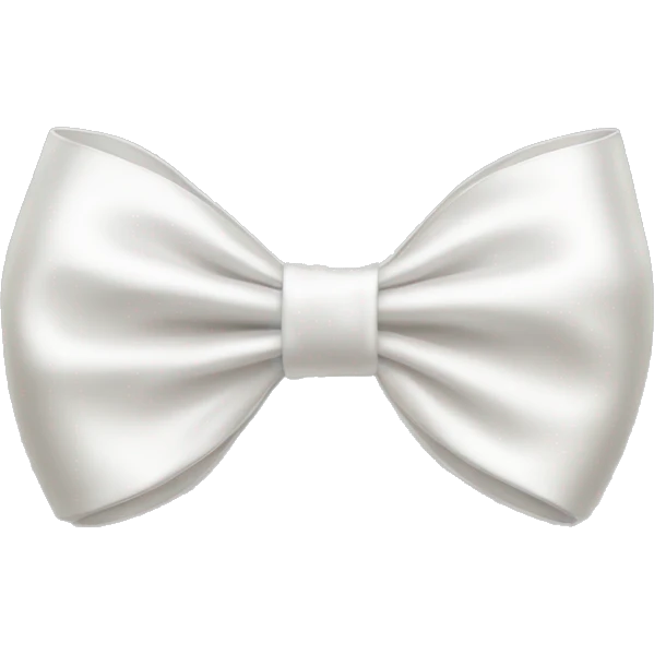white satin bow emoji