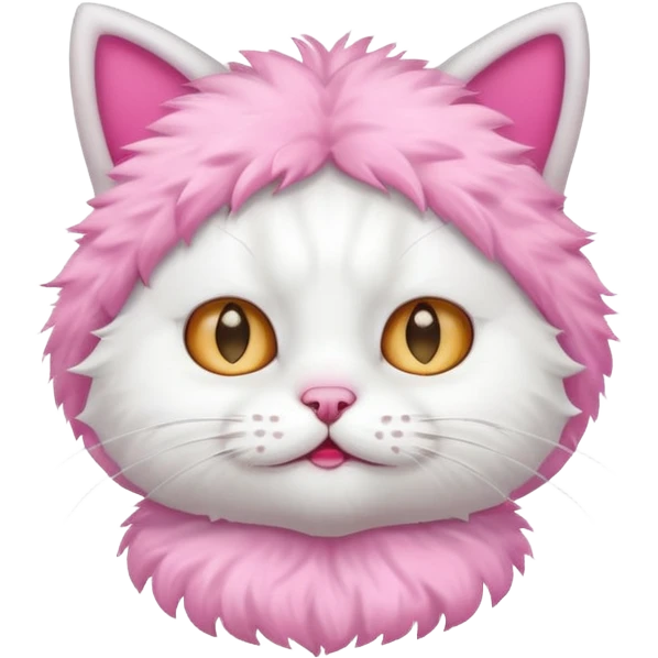 white cat with funny costume emoji