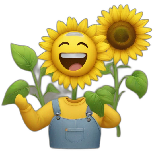 sunflower clapping emoji