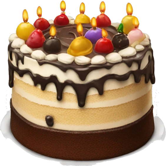 Happy birthday cake with balsamic  emoji