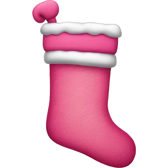 Pink Christmas stocking ￼ emoji