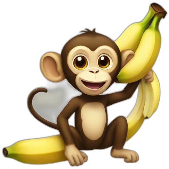 Banana monkey emoji