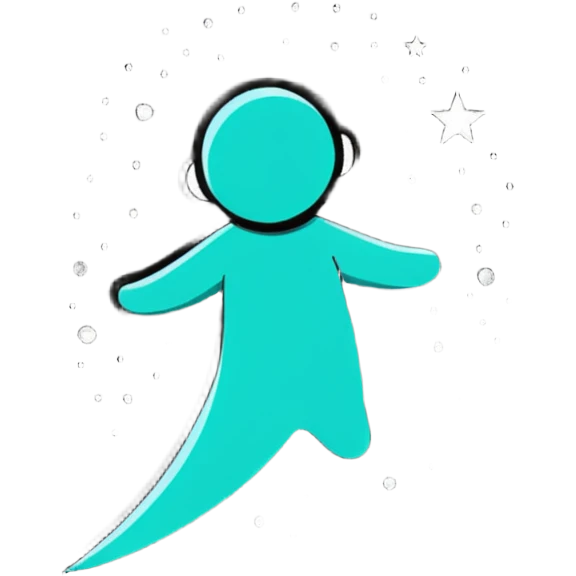 Person fading away into sparkles and stars, magical disappearance effect emoji