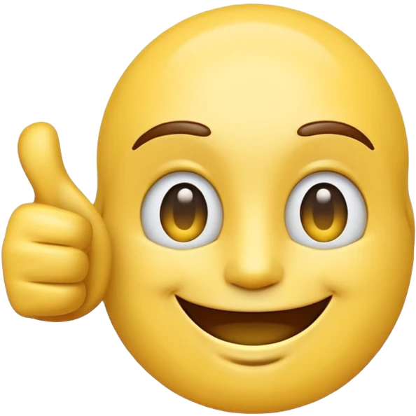 a thumbs-up emoji with a positive gesture emoji