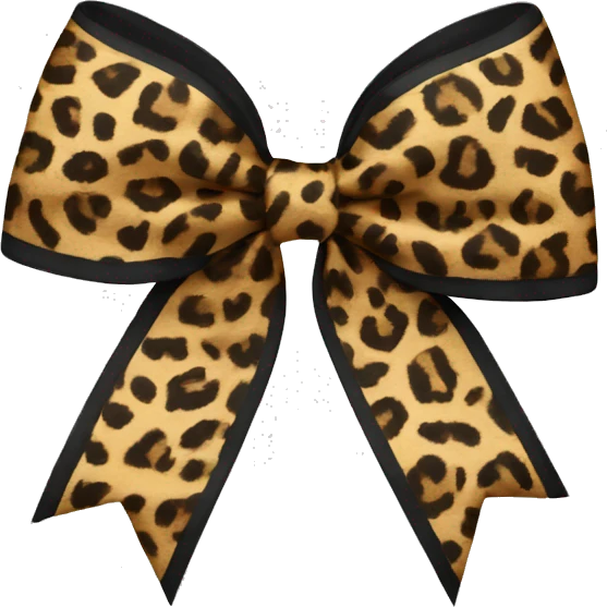 leopard print bow emoji