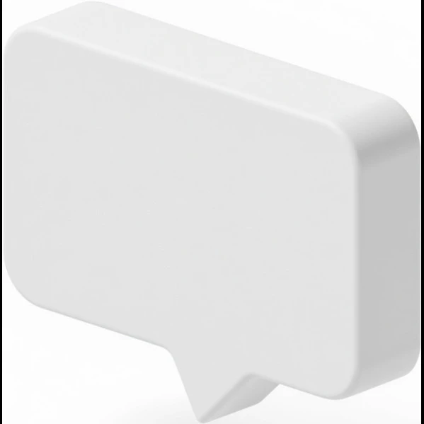 white 3d speech bubble emoji