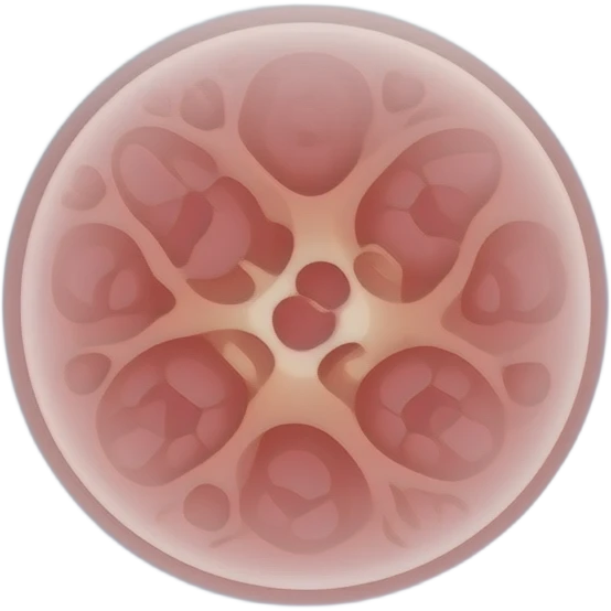 Célula cuadrada con un núcleo en el medio emoji