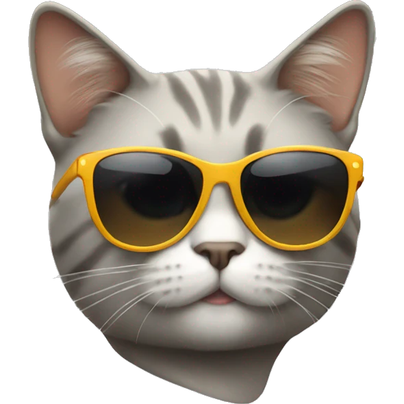 Cat with sunglasses emoji