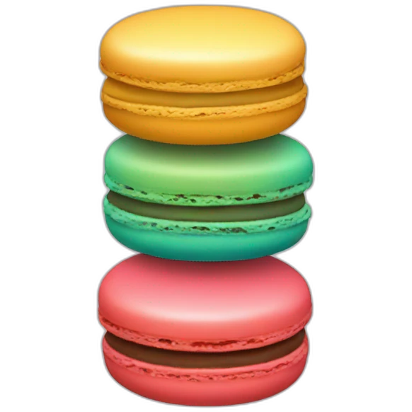 Colorful macaroons emoji