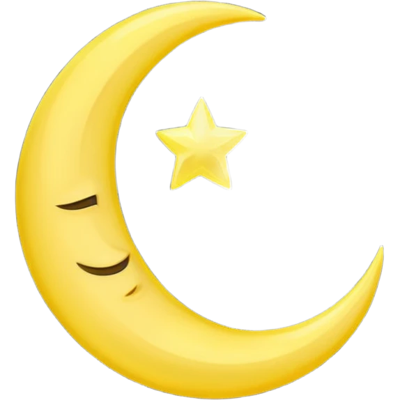 The crescent moon emoji