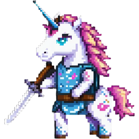 unicorn wielding a katana emoji