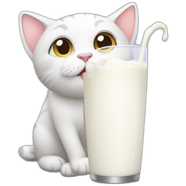 cat with milk emoji