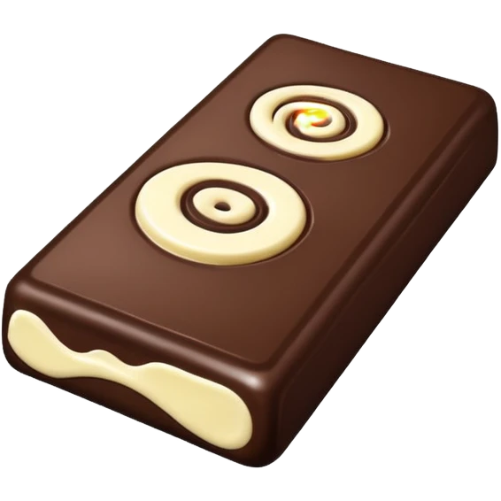 Chocolate negro con chocolate blanco emoji