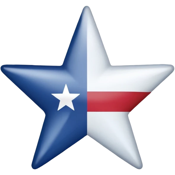 Star shaped Texas flag emoji