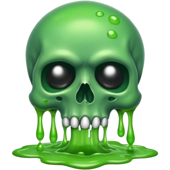 Green Slime Pool, in the style of your bleeding skull art. emoji