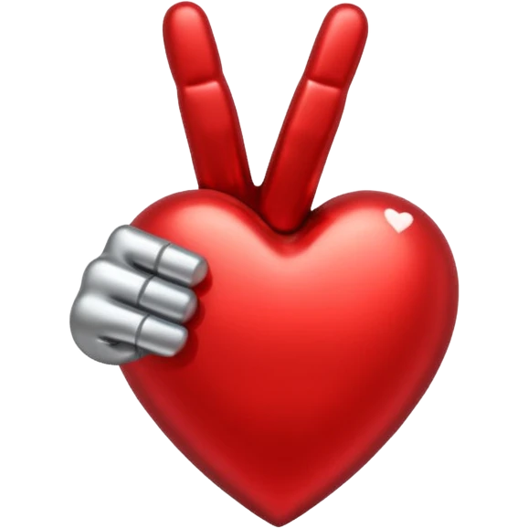 Middle finger in heart emoji emoji