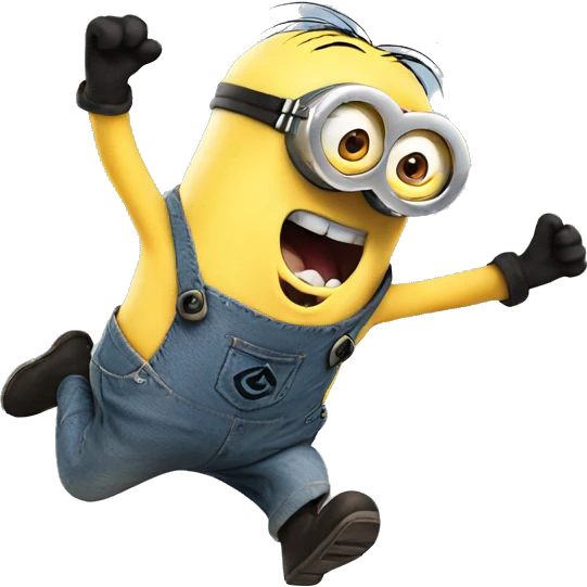 Minion jumping emoji