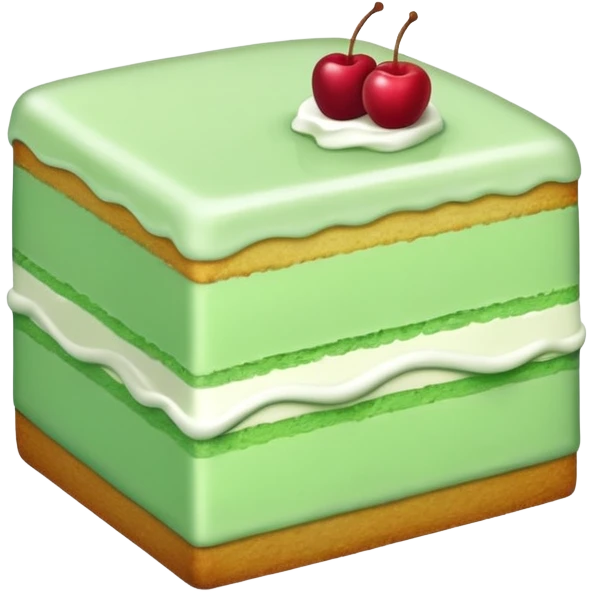 slice of green cake emoji