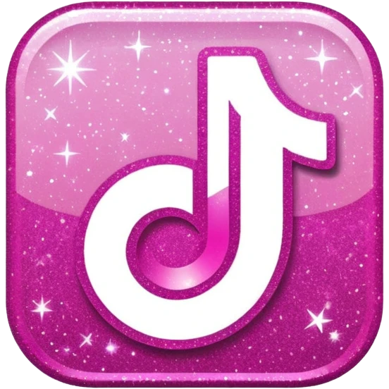 glitter pink logo TikTok emoji