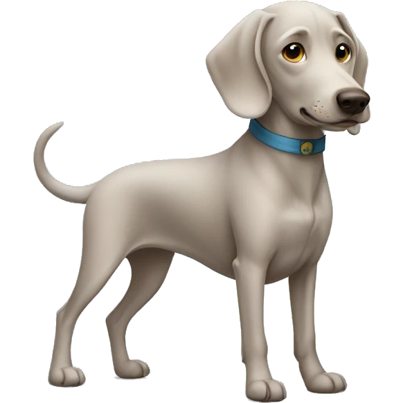 Weimeriner dog emoji