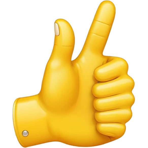 thumbs up emoji, yellow hand emoji