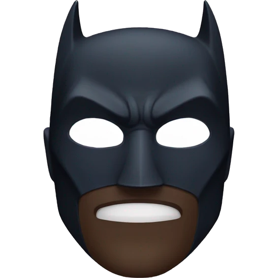 Dark Batman face mask with blue eyes and dark skin  emoji