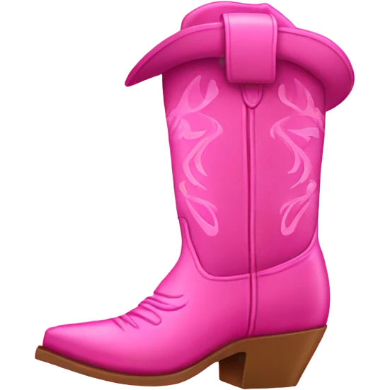 Pink cowboy boots emoji