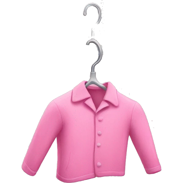 Pink laundry hanger emoji