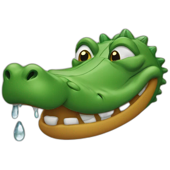 gator laughing with tears emoji