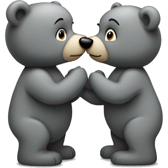 realistic-grey-bears-gives-kiss emoji