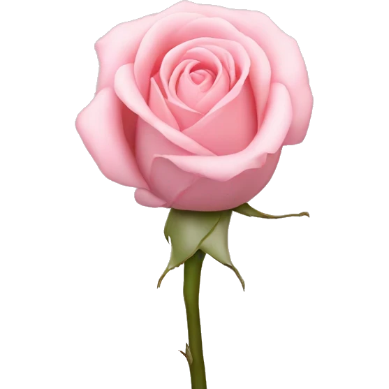 a pastel pink rose bud emoji