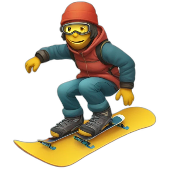 Snowboard-mindrul emoji
