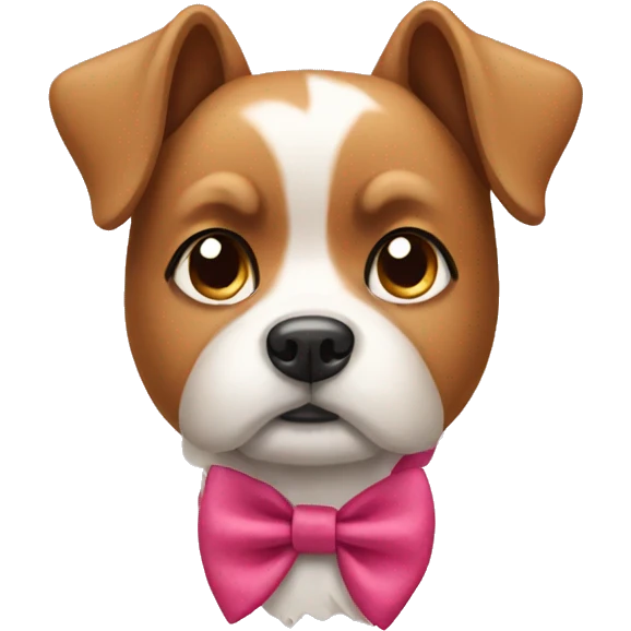 Dog wearing bows emoji
