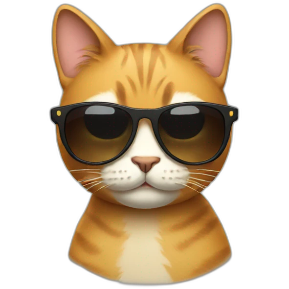 Cat with sunglasses emoji