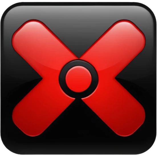 black and red website Icon emoji