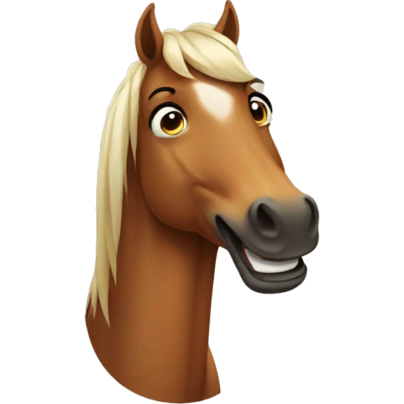Horse winking emoji