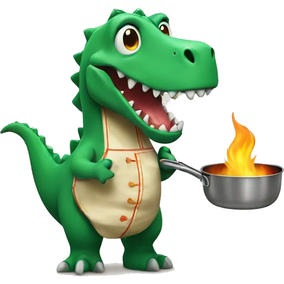 dino cooking emoji