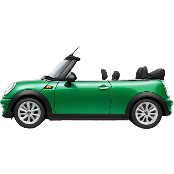 Green convertible mini cooper emoji